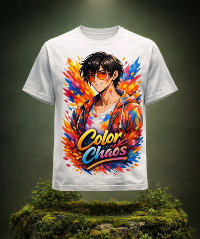 Krishnites Color Chaos Vibrant Street Tee