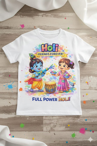 Holi Friends Forever – Kids Krishna Edition Tee