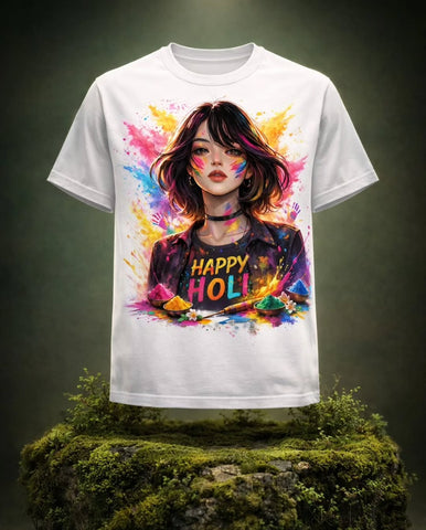 Krishnites Happy Holi Urban Girl Tee